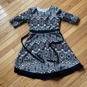 Girls Black and White Dress